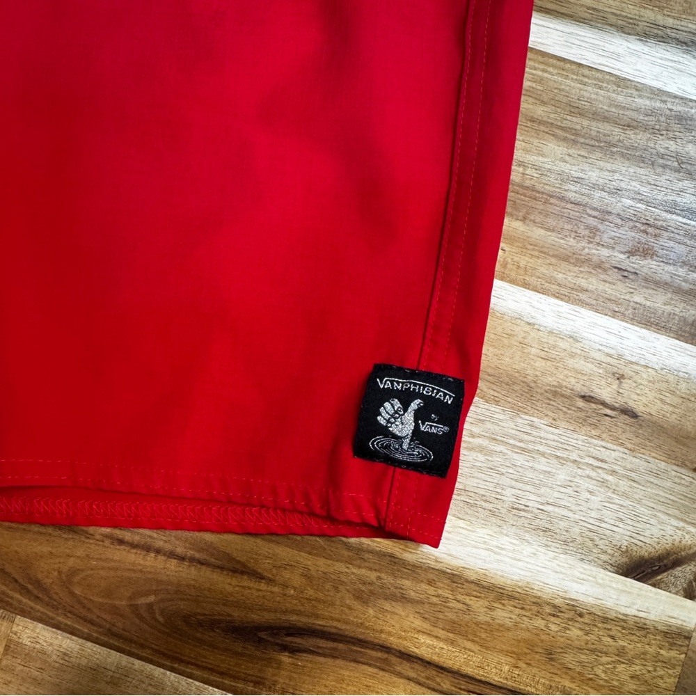 VANS Vanphibian Walk Swim Shorts 30 Red Hybrid Quick Dry Boardshorts - Picture 3 of 7